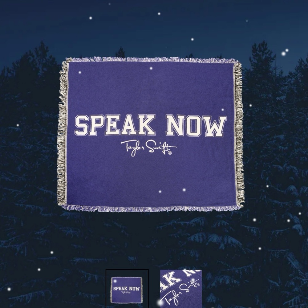 Speak Now woven blanket.